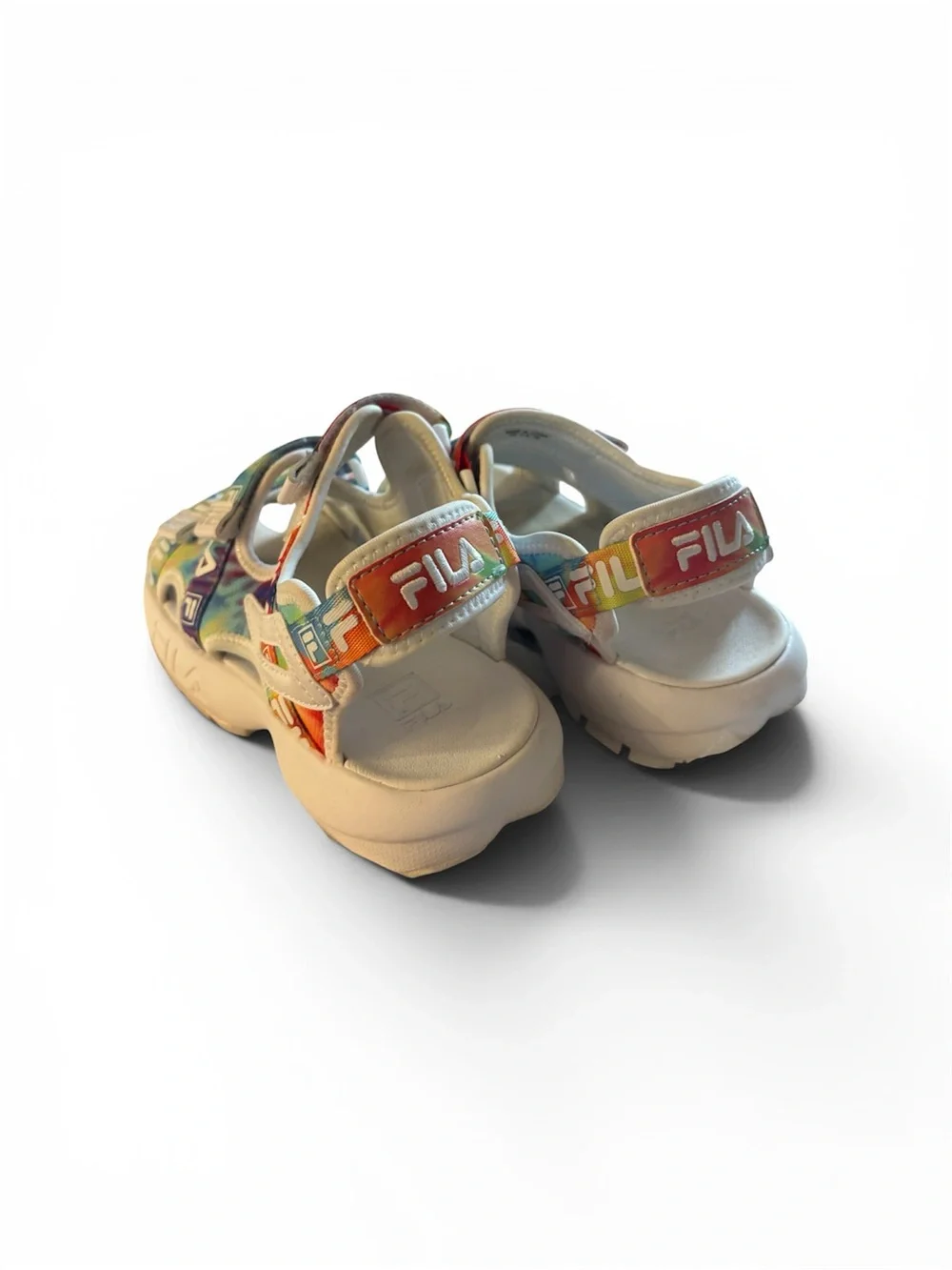 Fila Womens Rainbow Logo Strap Platform Sandals